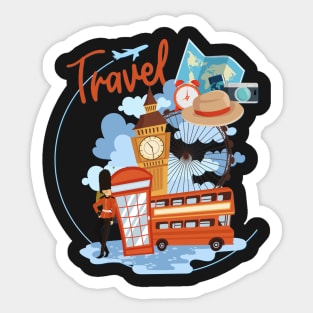 Love London UK Travel more Wanderlust love Explore the city travel Sticker